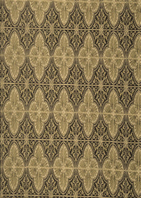 Machine Washable Transitional Golden Gold Rug, wshpat3757brn