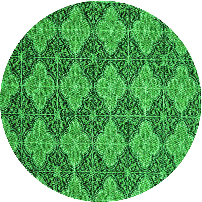 Square Patterned Green Rug, pat3757grn