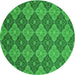 Square Patterned Green Rug, pat3757grn