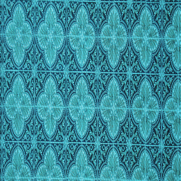 Patterned Dark Cyan Green Rug, pat3757lblu