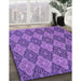 Machine Washable Transitional Amethyst Purple Rug in a Family Room, wshpat3757pur