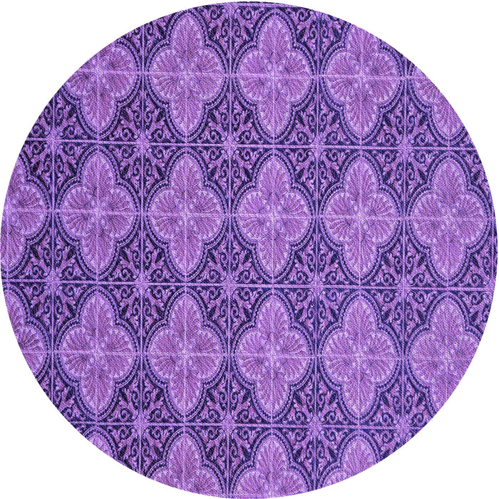 Square Machine Washable Transitional Amethyst Purple Rug in a Living Room, wshpat3757pur