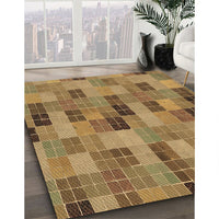 Patterned Saddle Brown Rug, pat3758brn