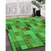 Machine Washable Transitional Green Rug in a Family Room, wshpat3758grn