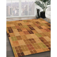 Patterned Mahogany Brown Rug, pat3758org