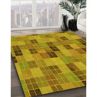 Patterned Dark Bisque Brown Rug, pat3758yw