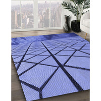 Patterned Sky Blue Rug, pat3759blu