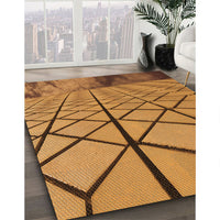 Patterned Mahogany Brown Rug, pat3759org