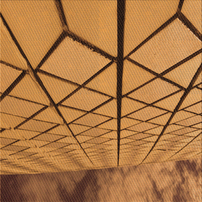 Round Patterned Mahogany Brown Rug, pat3759org