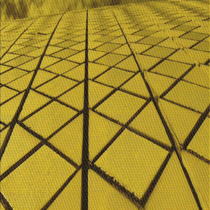 Patterned Dark Yellow Green Rug, pat3759yw