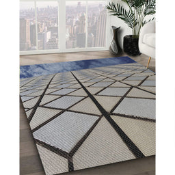 Patterned Gray Novelty Rug in Family Room, pat3759