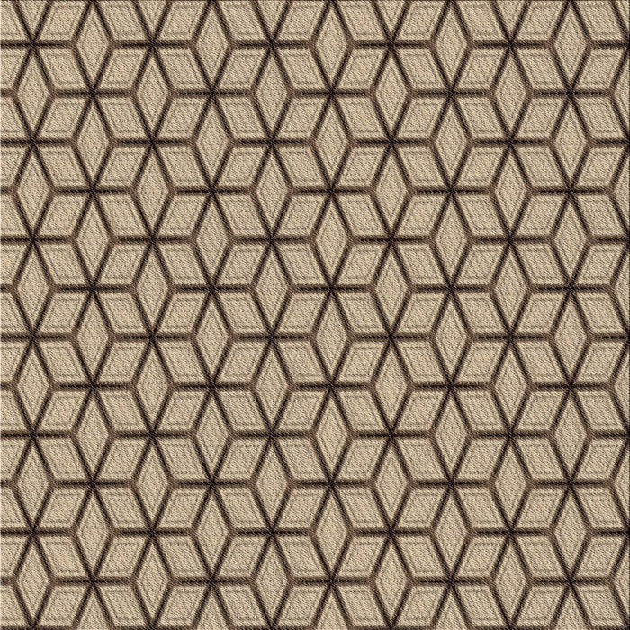 Square Patterned Brown Novelty Rug, pat375