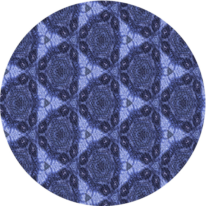 Square Patterned Blue Rug, pat376blu