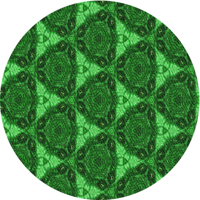 Square Machine Washable Transitional Deep Emerald Green Rug in a Living Room, wshpat376grn