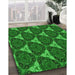 Machine Washable Transitional Deep Emerald Green Rug in a Family Room, wshpat376grn