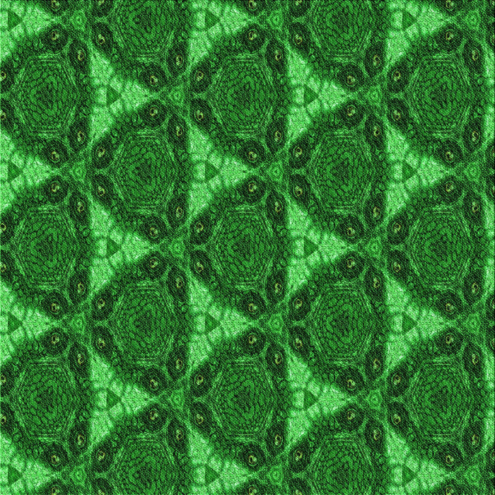 Round Machine Washable Transitional Deep Emerald Green Rug, wshpat376grn