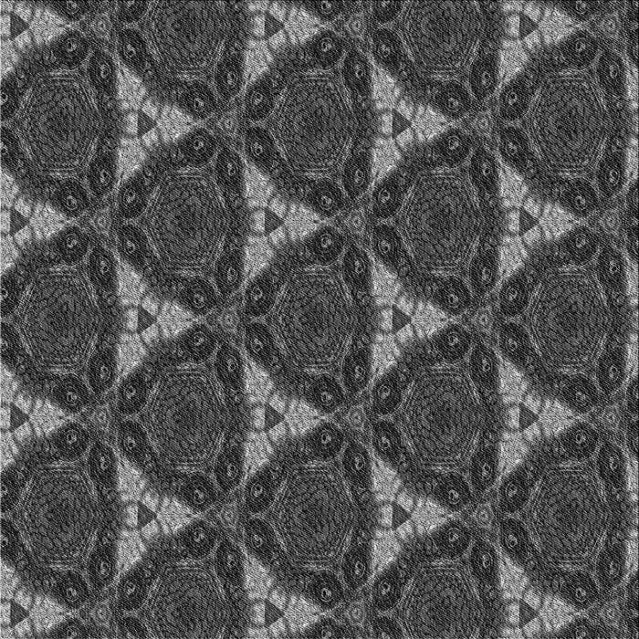 Round Patterned Charcoal Black Rug, pat376gry