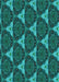 Machine Washable Transitional Dark Turquoise Green Rug, wshpat376lblu