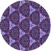 Square Patterned Medium Purple Rug, pat376pur