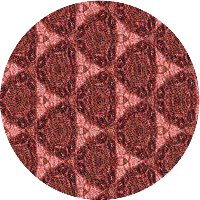 Square Patterned Orange Rug, pat376rd