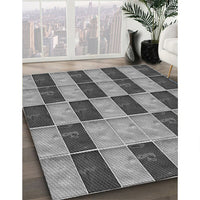 Patterned Dark Gray Rug, pat3760gry