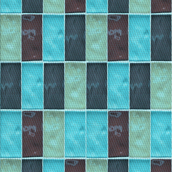 Machine Washable Transitional Turquoise Green Rug, wshpat3760lblu