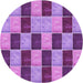 Square Machine Washable Transitional Dark Magenta Purple Rug in a Living Room, wshpat3760pur