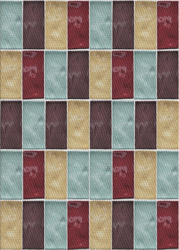 Patterned Sage Green Novelty Rug, pat3760