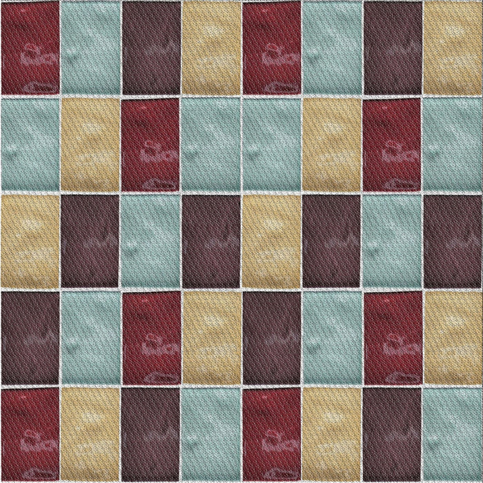 Square Patterned Sage Green Novelty Rug, pat3760