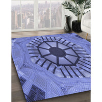 Patterned Sky Blue Rug, pat3761blu