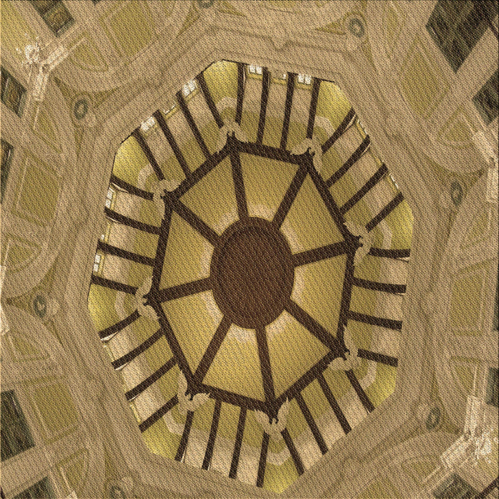 Round Patterned Red Brown Rug, pat3761brn