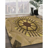 Patterned Red Brown Rug, pat3761brn