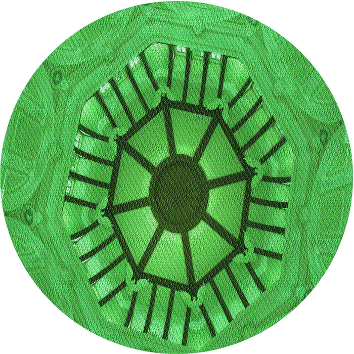 Square Patterned Green Rug, pat3761grn