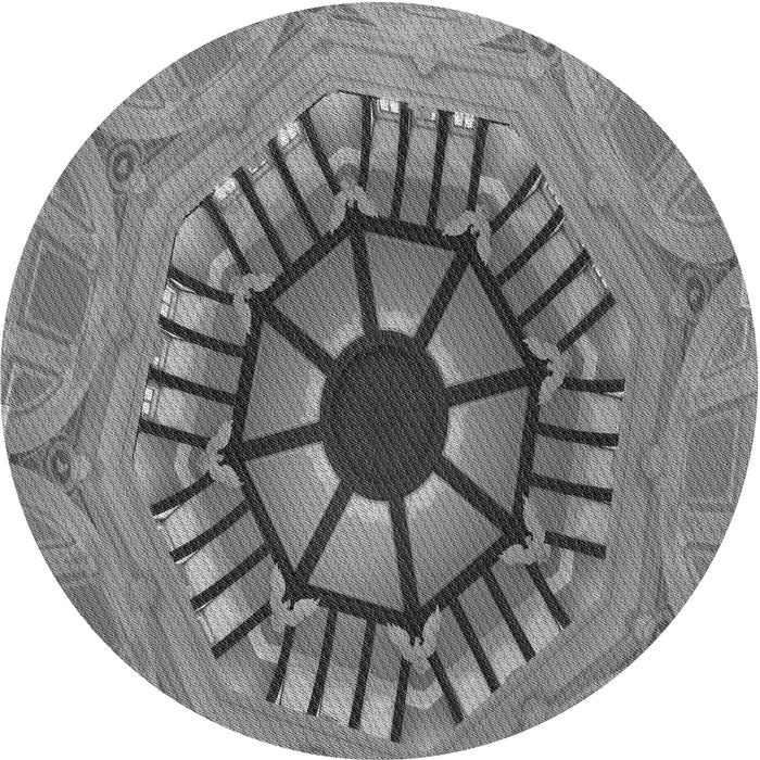 Square Patterned Gray Rug, pat3761gry