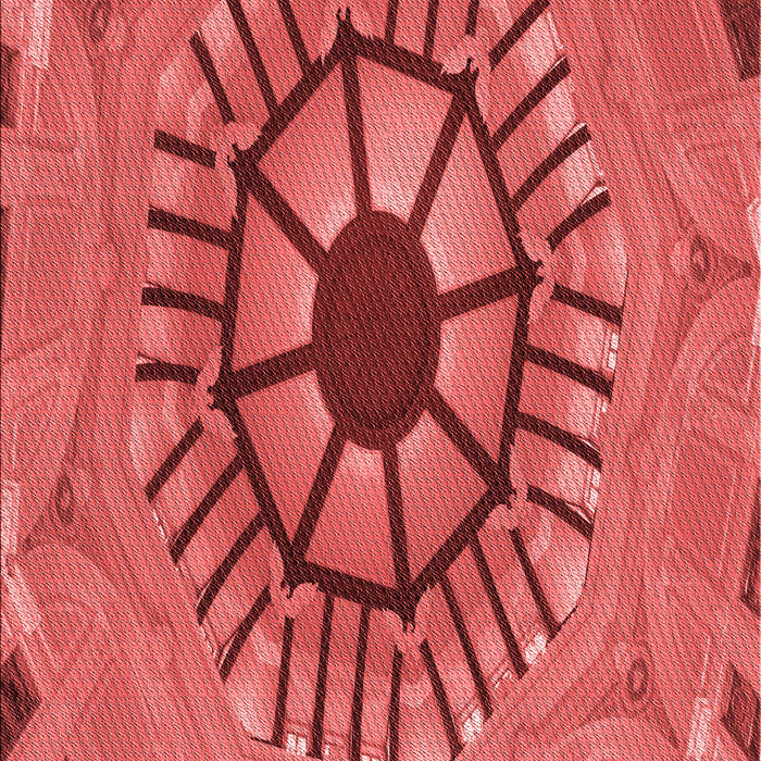 Machine Washable Transitional Red Rug, wshpat3761rd