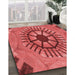 Machine Washable Transitional Red Rug in a Family Room, wshpat3761rd