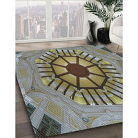 Patterned Sage Green Novelty Rug, pat3761