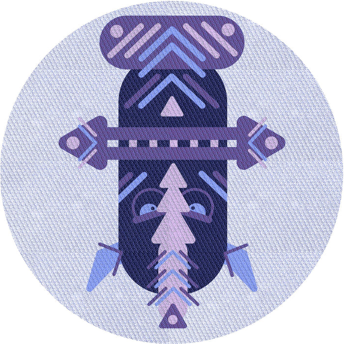 Square Machine Washable Transitional Lavender Blue Rug in a Living Room, wshpat3762blu