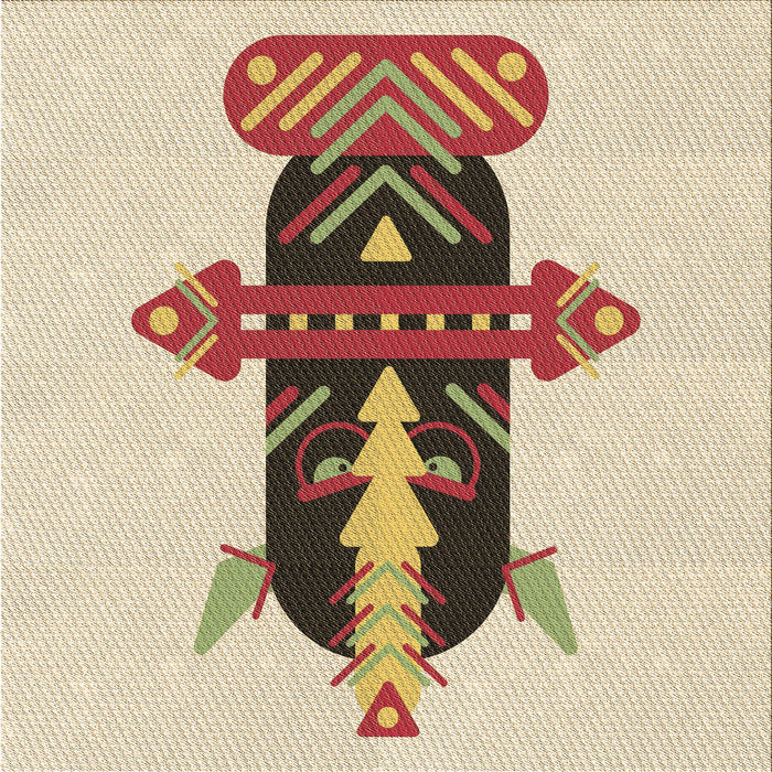 Round Patterned Vanilla Gold Rug, pat3762brn