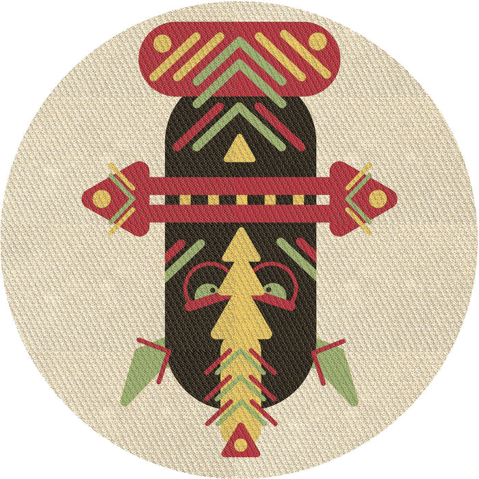 Square Machine Washable Transitional Vanilla Gold Rug in a Living Room, wshpat3762brn