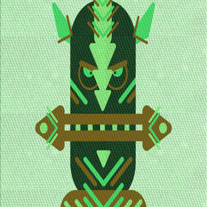 Patterned Green Rug, pat3762grn