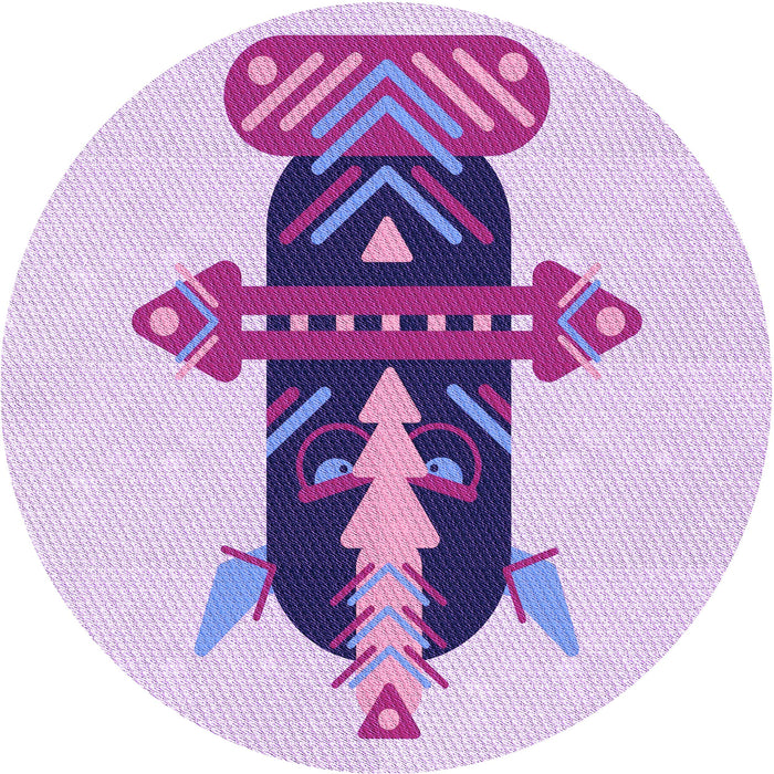 Square Machine Washable Transitional Medium Orchid Purple Rug in a Living Room, wshpat3762pur