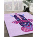 Machine Washable Transitional Medium Orchid Purple Rug in a Family Room, wshpat3762pur