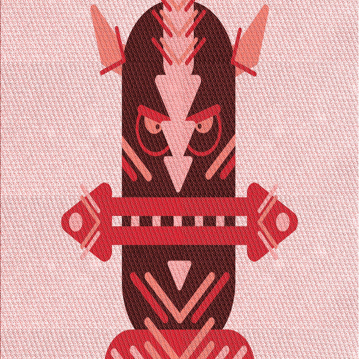 Patterned Red Rug, pat3762rd