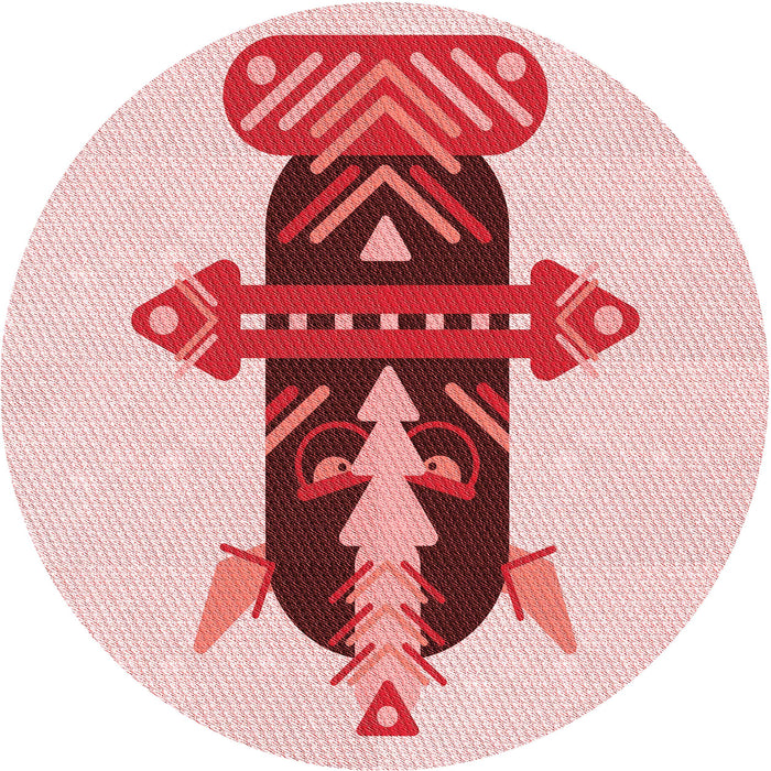 Square Machine Washable Transitional Red Rug in a Living Room, wshpat3762rd