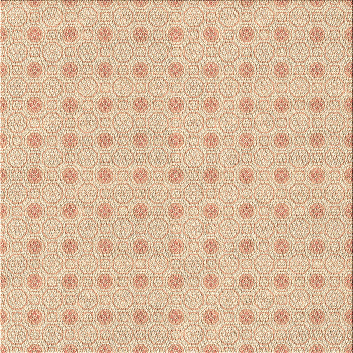 Round Patterned Khaki Gold Rug, pat3763brn