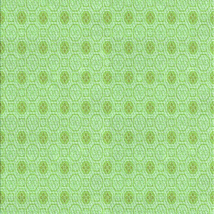 Machine Washable Transitional Green Rug, wshpat3763grn