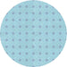 Square Patterned Crystal Blue Rug, pat3763lblu