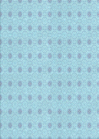 Machine Washable Transitional Crystal Blue Rug, wshpat3763lblu