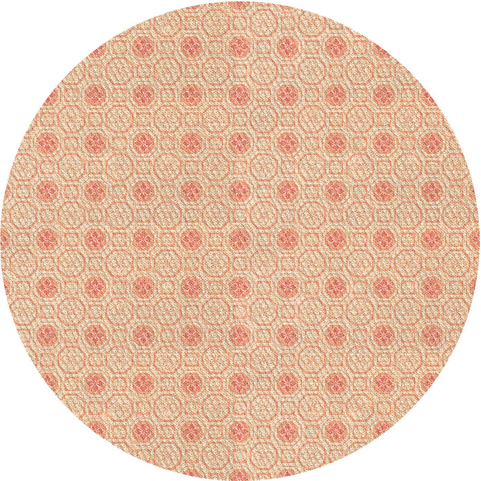 Square Patterned Orange Rug, pat3763org